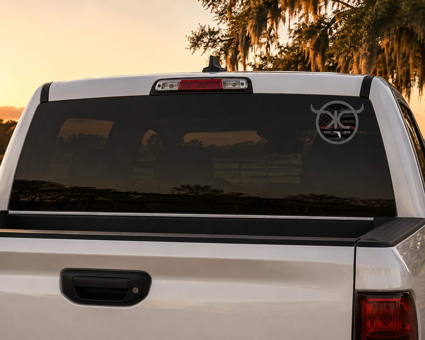KCRanch Patriotic RED LINE Window Decal