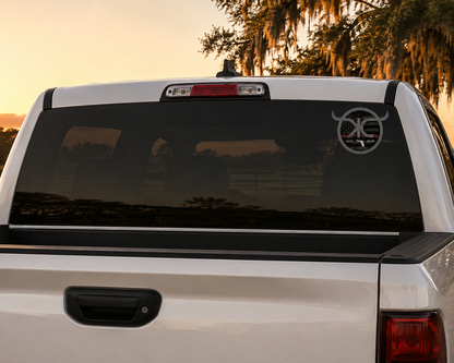 KCRanch Patriotic RED LINE Window Decal