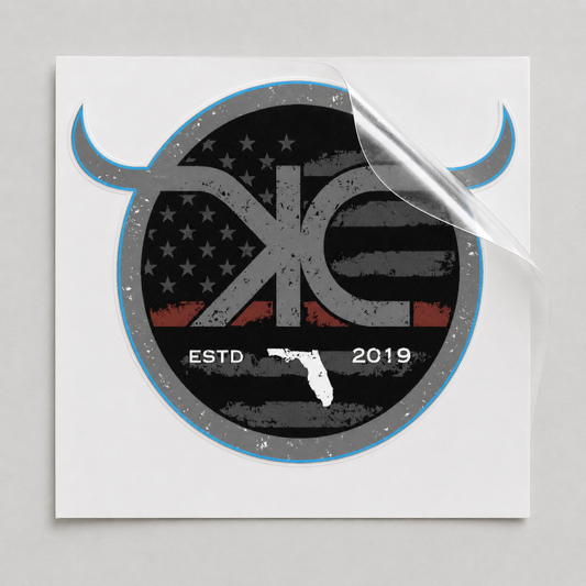 KCRanch Patriotic RED LINE Window Decal