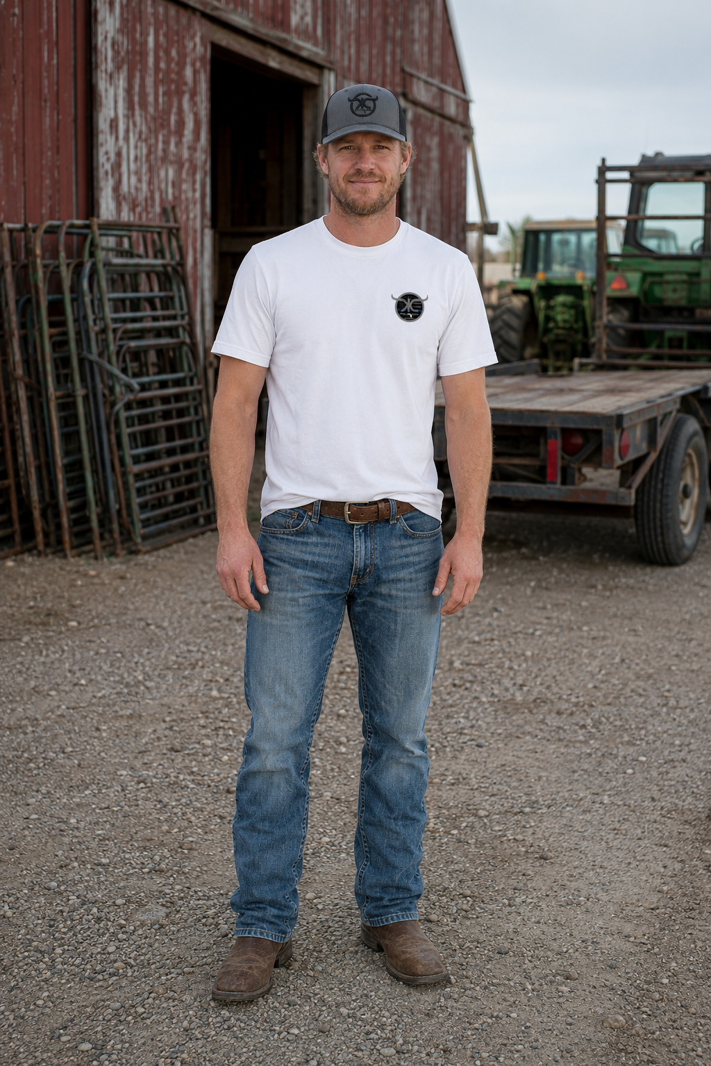 KCRanch Blue Line Patriotic Tee