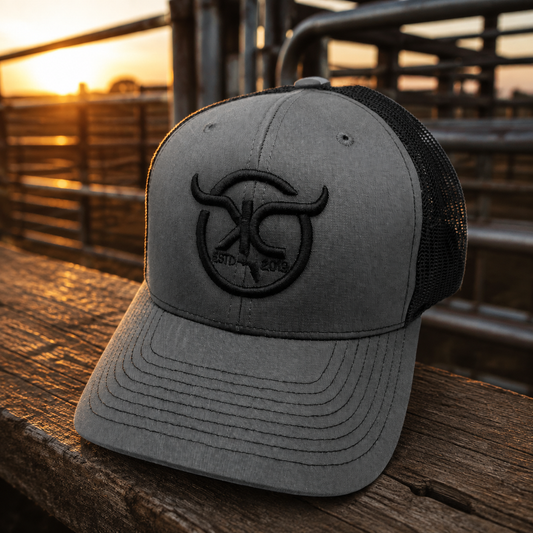 KCRanch Charcoal / Black Ball Cap