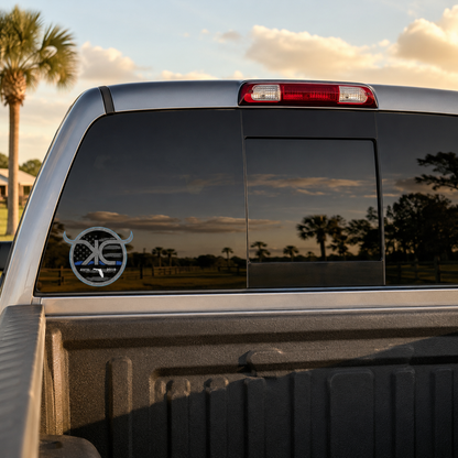KCRanch Patriotic BLUE LINE Window Decal