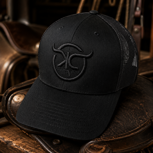 KCRanch Black / Black Ball Cap