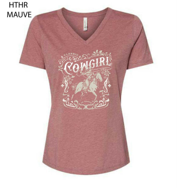 KCRanch "Cowgirl" Ladies V-Neck Tee